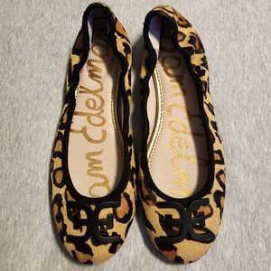 Womens Sam Edelman Leopard Print Florence ballet flats 9.5
